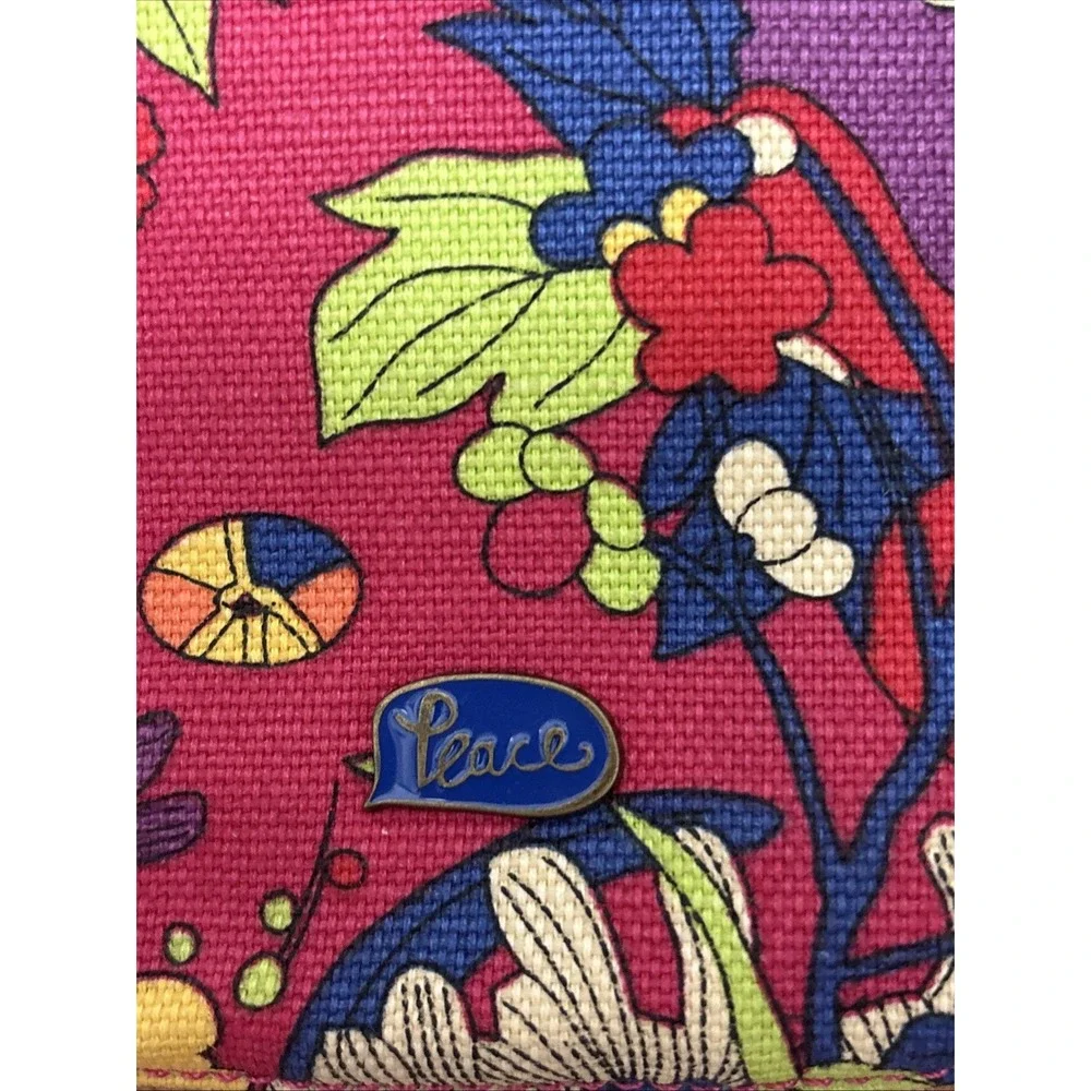 Sakroots Campus Mini Crossbody Purse‎ Bag Peace Floral Jute Cotton